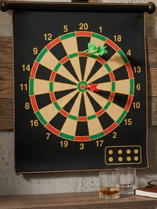 Journeyman Other - Journeyman 2-in-1 Magnetic Dartboard Set New Family Game